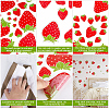 PVC Waterproof Strawberry Self Adhesive Stickers DIY-WH0502-31-6