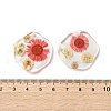 Inner Dried Flower Transparent Resin Pendants RESI-A043-04B-3