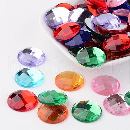 Imitation Taiwan Acrylic Rhinestone Flat Back Cabochons GACR-D002-20mm-M-1