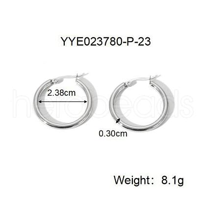 Exaggerated Stainless Steel Hoop Earrings HB2914-5-1