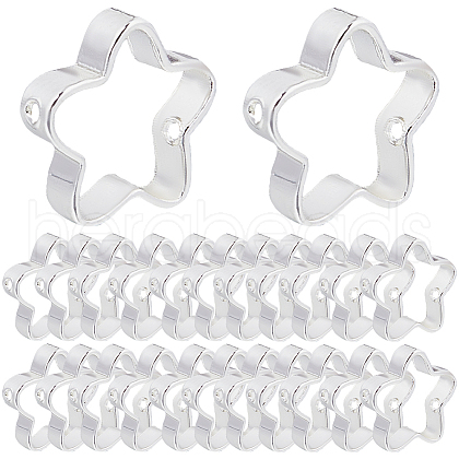 SOFPLATE 100Pcs Rack Plating Brass Bead Frames KK-SP0002-26S-1