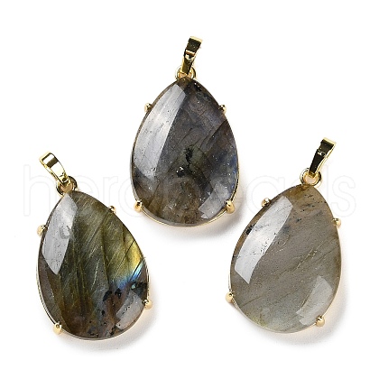 Natural Labradorite Pendants G-U002-01G-A-1