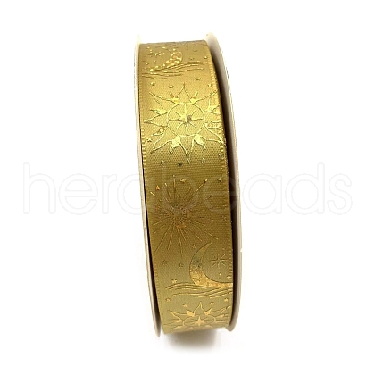 48 Yards Gold Stamping Polyester Ribbon PW-WG89681-03-1