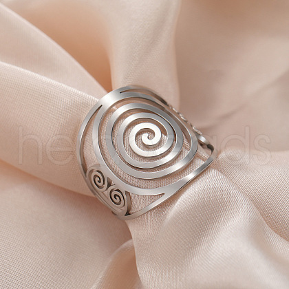 Adjustable 304 Stainless Steel Cuff Rings FS-WG5A8DE-01-1