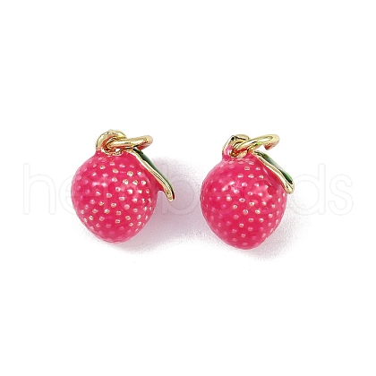 Brass Enamel Pendants KK-H072-18G-12-1