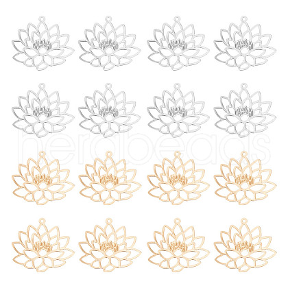 HOBBIESAY 60Pcs 2 Styles Long-Lasting Plated Brass Pendants KK-HY0003-73-1