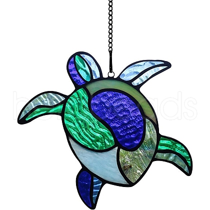 Sea Turtle Stained Acrylic Window Planel STGL-PW0001-21C-03-1