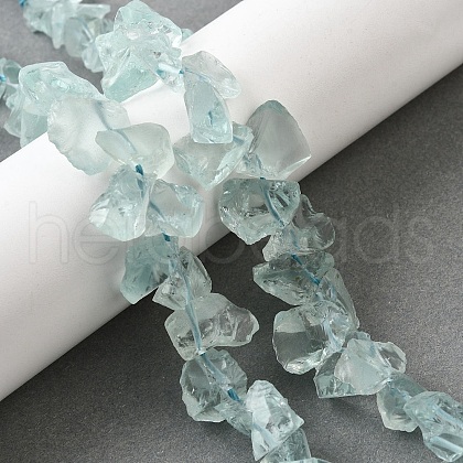 Imitation Aquamarine Glass  Beads Strands G-S386-B08-1