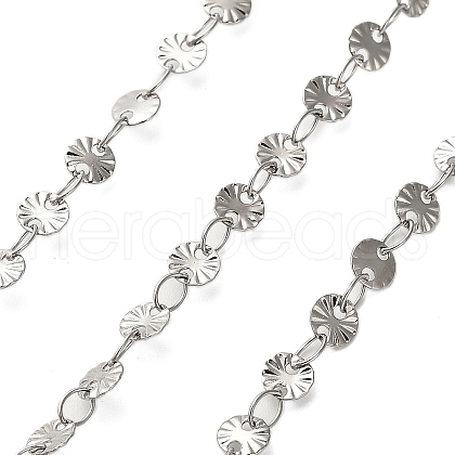 304 Stainless Steel Flower Link Chains CHS-A016-66A-P01-1