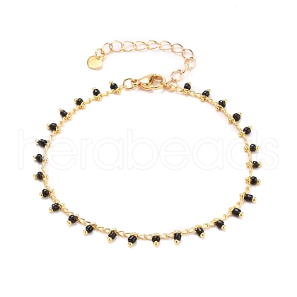 Glass Charm Bracelets BJEW-JB05600-02-1