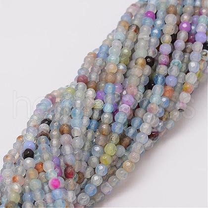 Natural Agate Bead Strands G-G882-4mm-C02-1