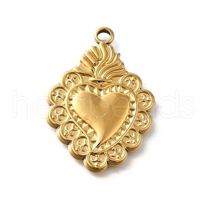 304 Stainless Steel Pendants STAS-V006-03G-03-1