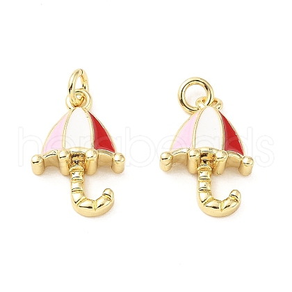 Brass Enamel Charms KK-L237-006G-1