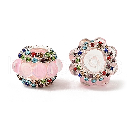 Sparkling Acrylic Rhinestone Round Beads OACR-NH0002-01A-08-1