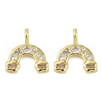 Brass Micro Pave Cubic Zirconia Pendants KK-L231-04G-01-1