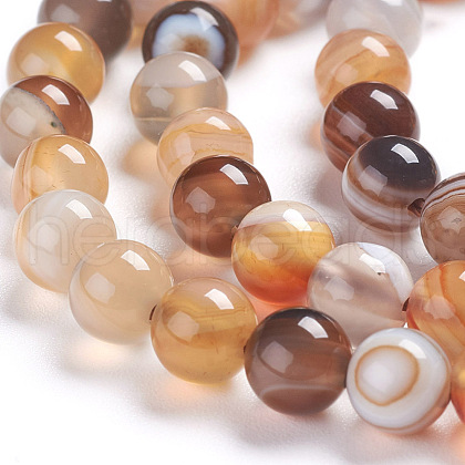 Natural Agate Imitation Botswana Beads Strands G-I281-01-6mm-1