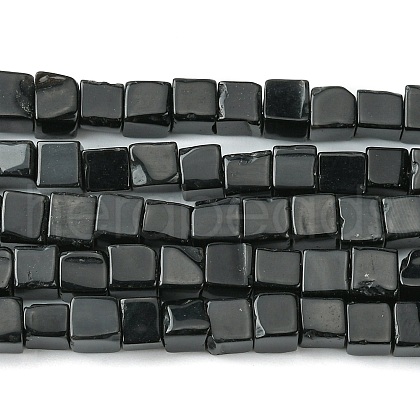 Natural Black Onyx Beads Strands G-D067-G01-1