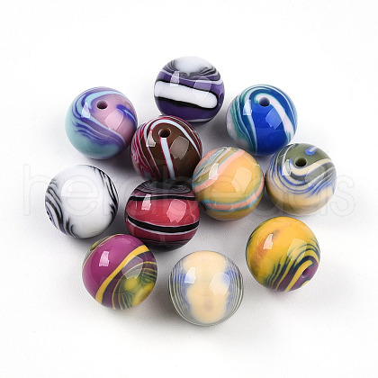 Opaque Resin Beads RESI-N042-16mm-14-1