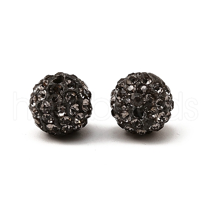 Polymer Clay Rhinestone Beads X-RB-C1438-10mm-A12-1