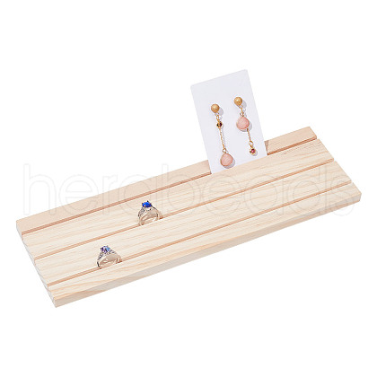 Wood Earring Display Card Holders ODIS-WH0070-09A-1