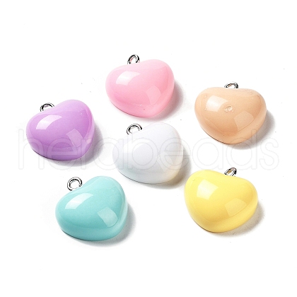 Opaque Resin Pendants RESI-G074-01-1