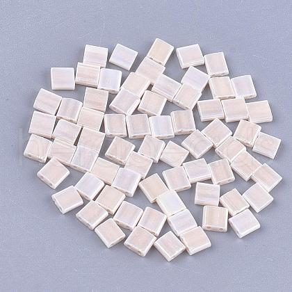 2-Hole Opaque Glass Seed Beads SEED-S023-07G-1