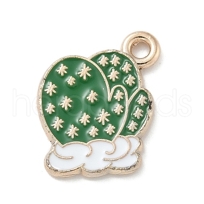 Christmas Alloy Enamel Pendants ENAM-K074-01G-02-1
