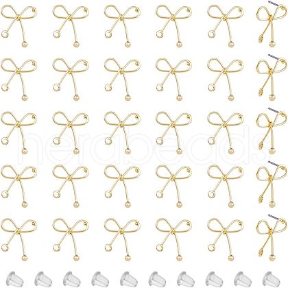 SUPERFINDINGS 30Pcs Iron Stud Earring Findings IFIN-FH0001-67-1