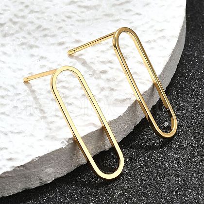 Brass Stud Earrings X-KK-T038-484B-1
