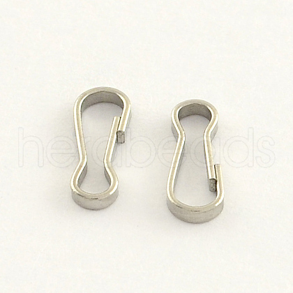 Tarnish Resistant 304 Stainless Steel Keychain Clasp Findings STAS-R063-60-1