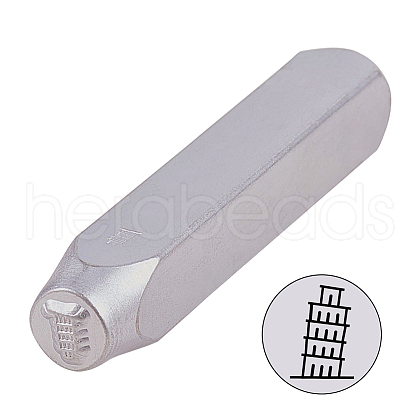 Iron Metal Stamps AJEW-BC0005-55B-1
