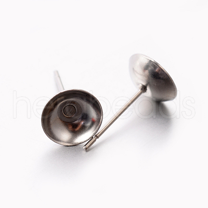 Tarnish Resistant 304 Stainless Steel Stud Earring Findings STAS-E074-33-1