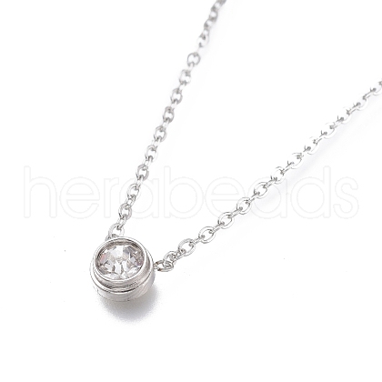 304 Stainless Steel Pendant Necklaces NJEW-I240-23P-1