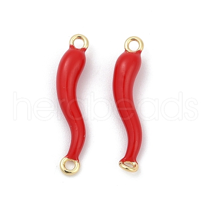 Brass Enamel Connector Charms KK-U062-19G-1