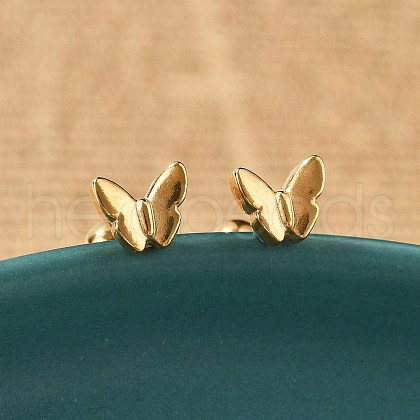 304 Stainless Steel Stud Earrings STAS-E502-04G-02-1