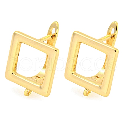 Brass Hoop Earring Findings with Latch Back Closure KK-M286-22G-1
