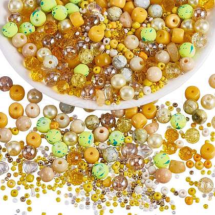 2 Bag Glass Round Beads Set JX547F-1
