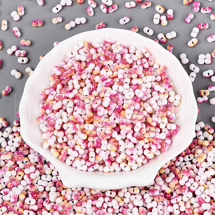 Baking Paint Glass Seed Beads SEED-F005-01A-15-1