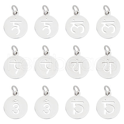 Unicraftale 24Pcs 6 Styles 304 Stainless Steel Charms STAS-UN0048-62-1