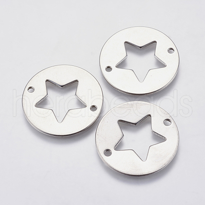 Tarnish Resistant 304 Stainless Steel Pentacle Links connectors STAS-F139-048P-1