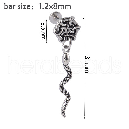 304 Stainless Steel Threadless Labret Stud WGB29A4-06-1