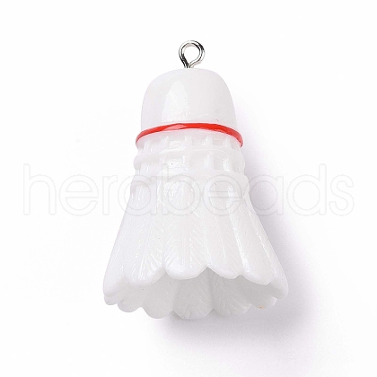 Sport Ball Theme Opaque Resin Pendants RESI-F039-01E-1