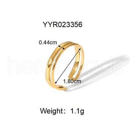 Stainless Steel Cuff Ringds for Women HA1688-1-1