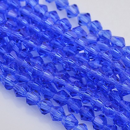 Faceted Bicone Glass Beads Strands EGLA-P017-4mm-10-1