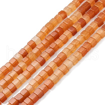 Natural Red Aventurine Beads Strands G-F631-K15-1