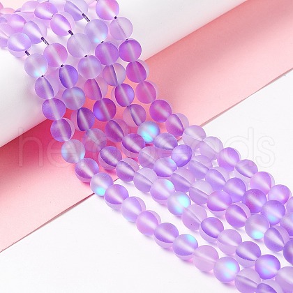 Synthetic Moonstone Beads Strands G-E573-01B-09-1