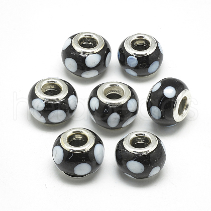 Handmade Lampwork European Beads LAMP-Q029-07-1
