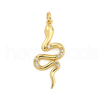 Brass Micro Pave Clear Cubic Zirconia Pendants KK-Z110-02G-02-1