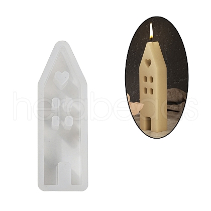 House Shape DIY Display Decoration Silicone Molds DIY-K073-08B-1