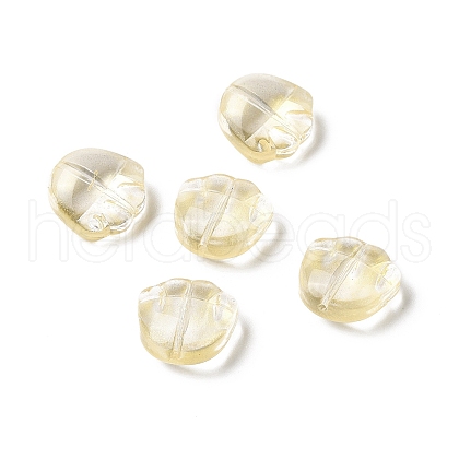 Transparent Spray Painted Glass Beads GLAA-I050-12L-1